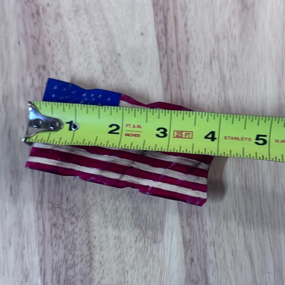 Hand Carved American Flag Magnet – Handmade Patriotic Decor - Picture 7 of 8